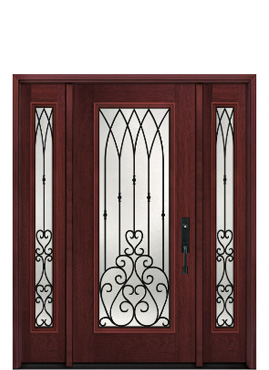 Door: BMA-890 (Mahogany) Sidelites: BMSA-890 (Mahogany)